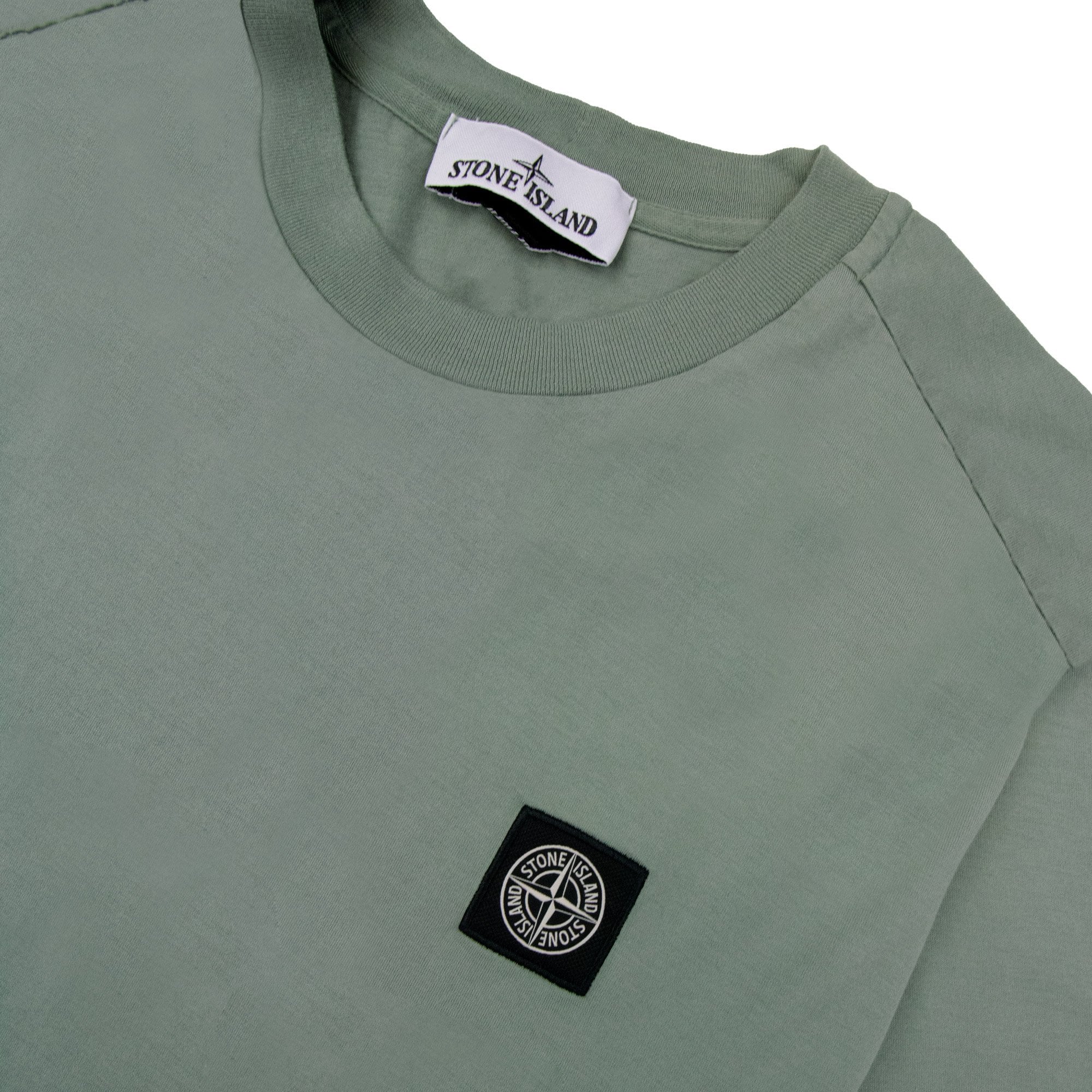 Stone Island Small Logo Patch T Shirt Sage Green V0055