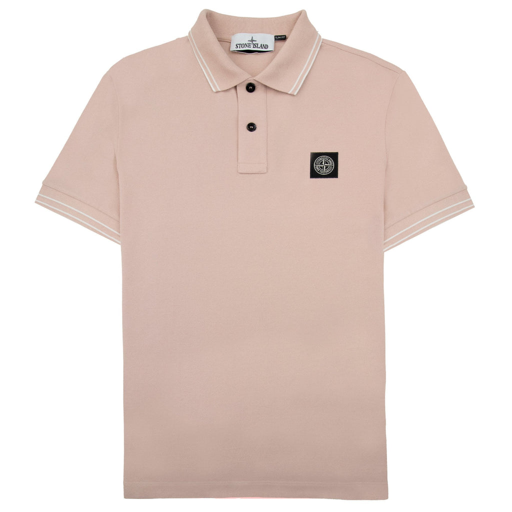 Stone Island 22s18 Slim Fit Polo Shirt Dust Pink V0082