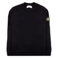 Stone Island Soft Cotton Knit Micro Stitch Crewneck Black V0029