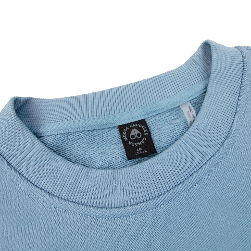 Moose Knuckles Hartsfield Crew Sweatshirt Sea Blue