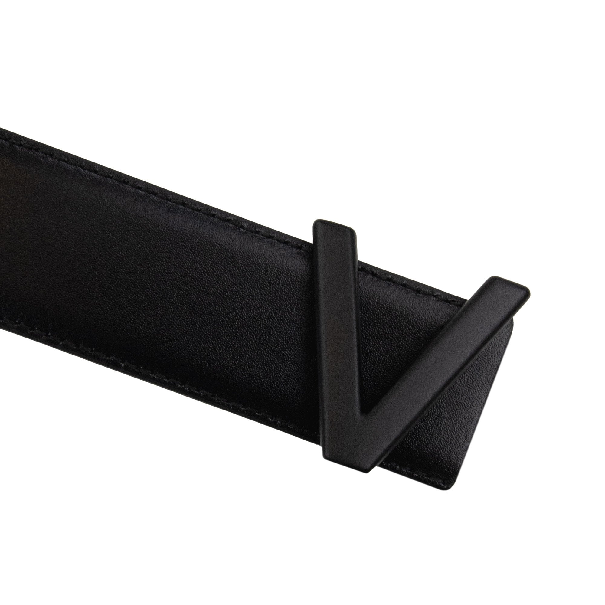 Valentino V Buckle Reversible Belt Nero