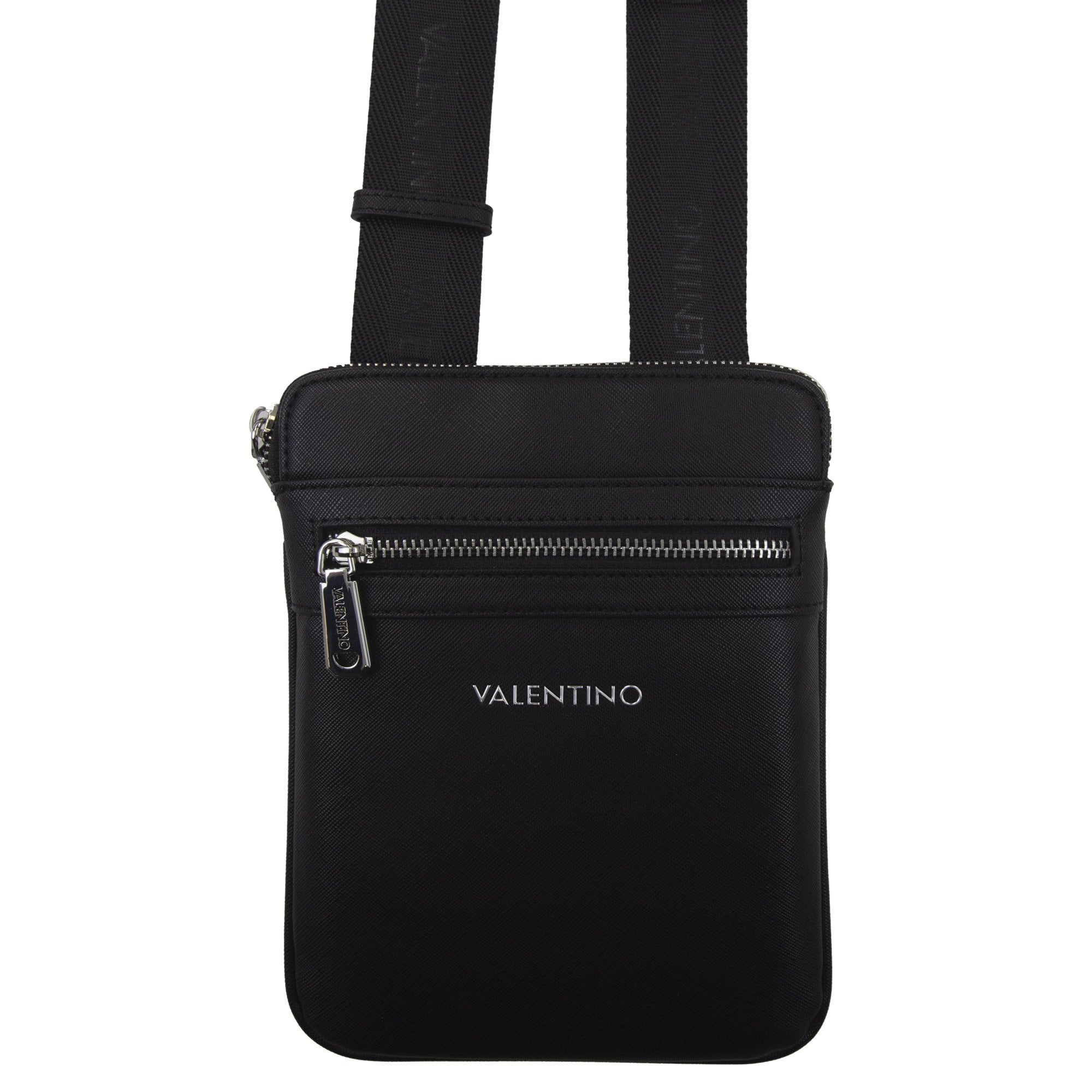 Valentino Small Logo Zip Bag Marnier Nero