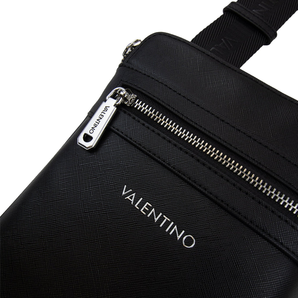 Valentino Small Logo Zip Bag Marnier Nero