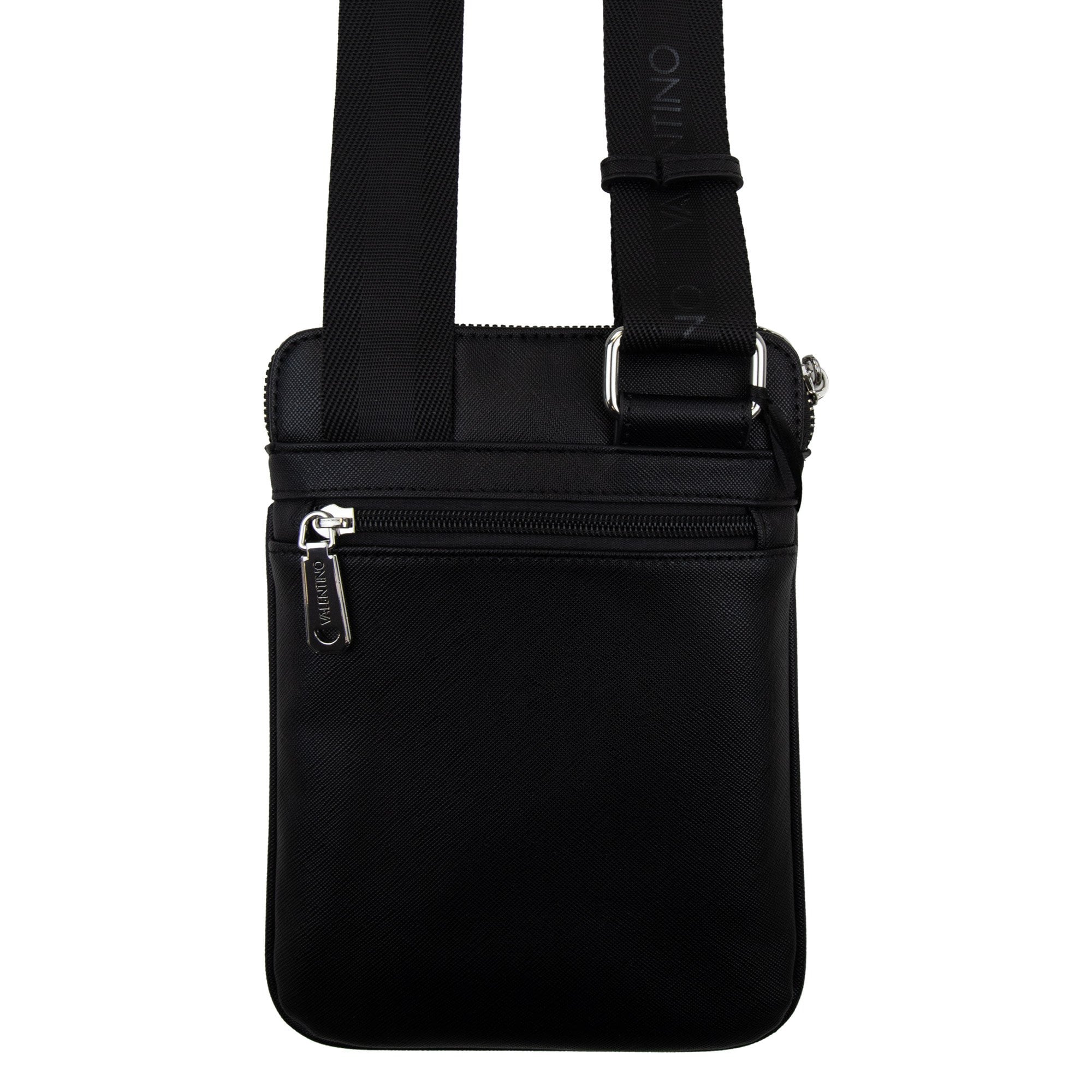 Valentino Small Logo Zip Bag Marnier Nero