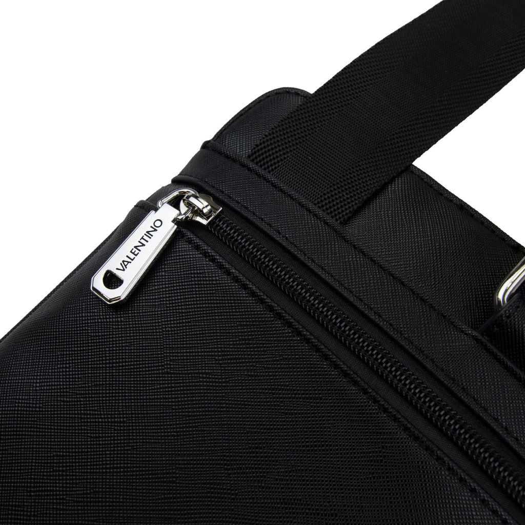 Valentino Small Logo Zip Bag Marnier Nero