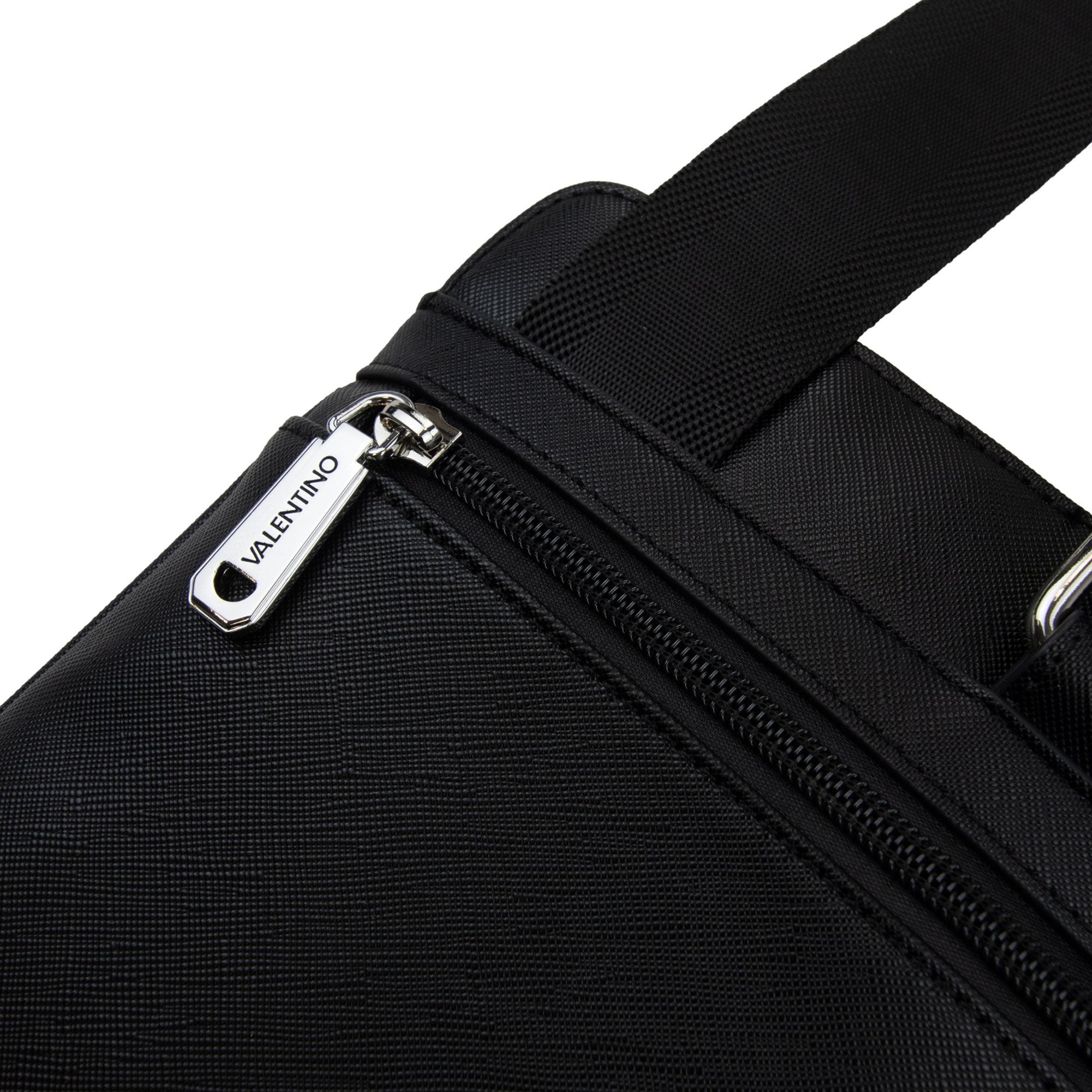 Valentino Small Logo Zip Bag Marnier Nero