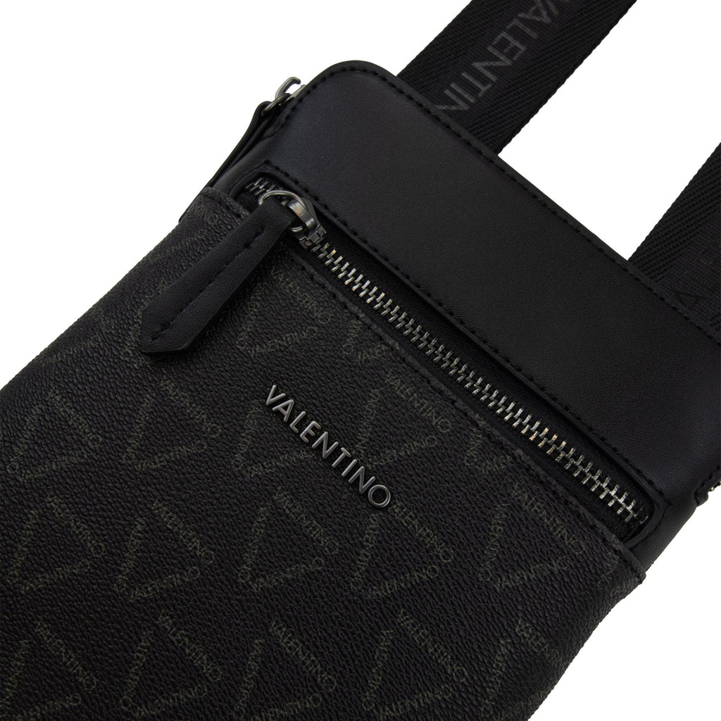 Valentino Delta Multi Print Crossbody Bag Nero