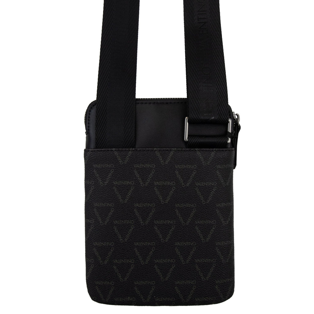 Valentino Delta Multi Print Crossbody Bag Nero