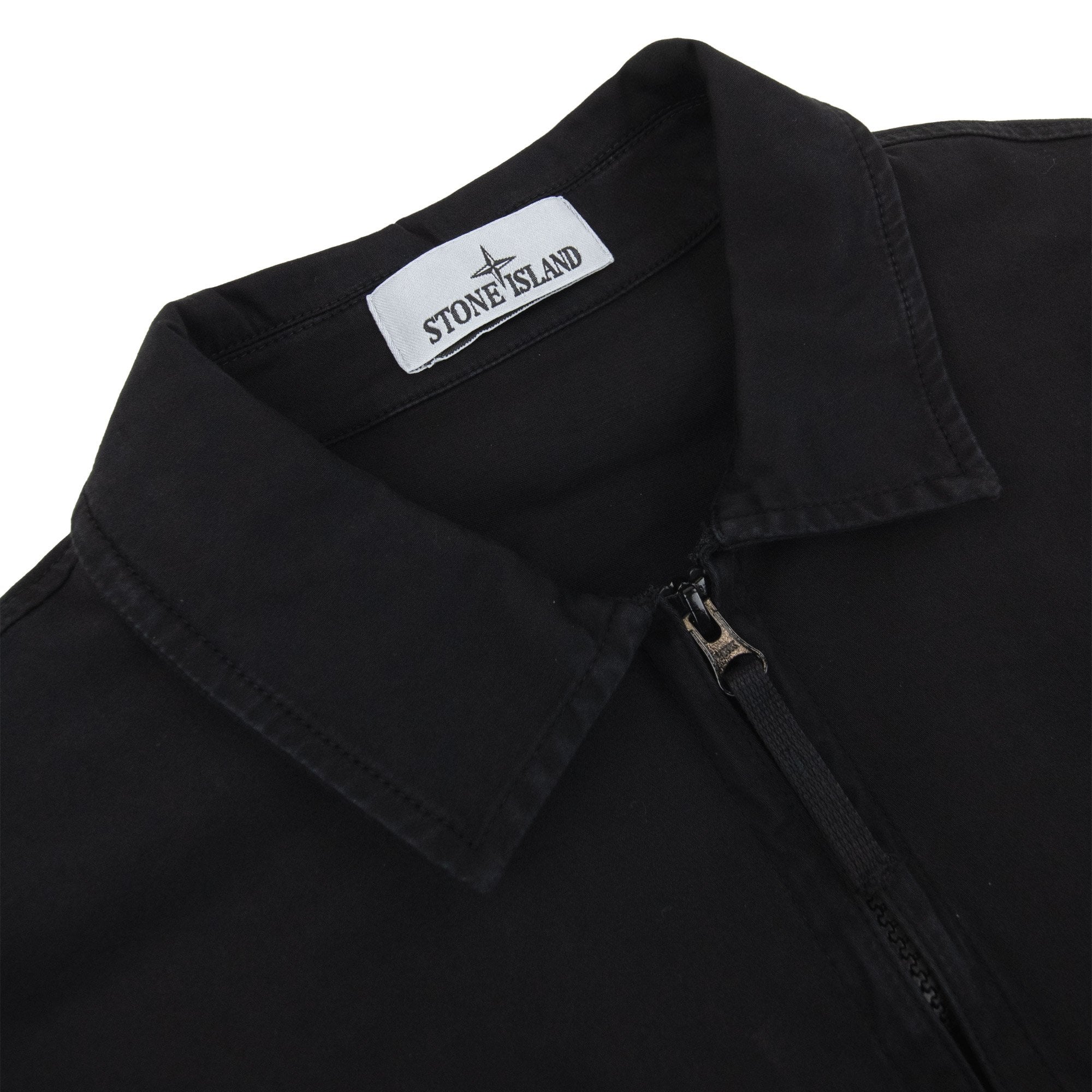 Stone Island 1200128 Organic Stretch Overshirt Black V0029