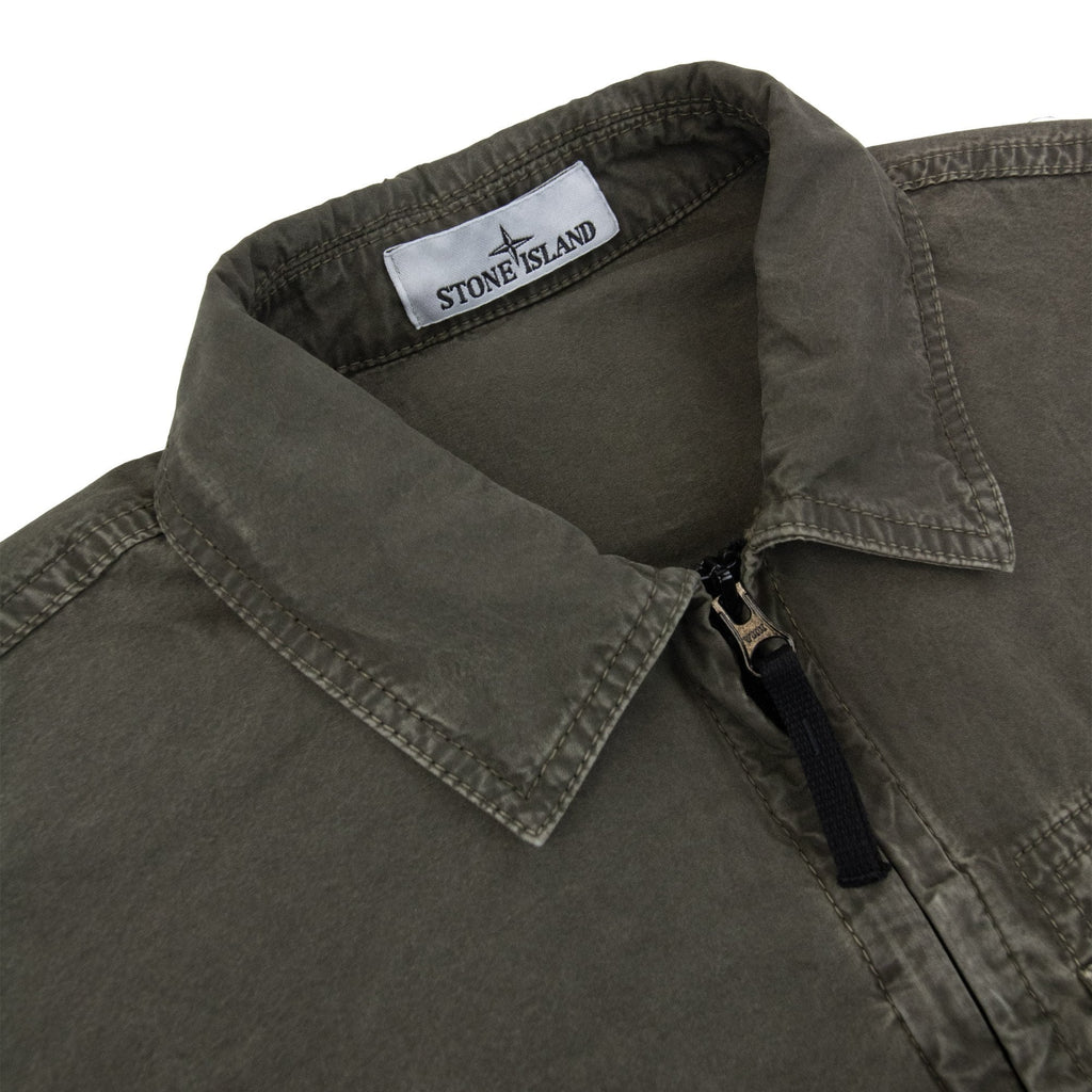 Stone Island 1200032 Brushed Cotton Canvas Old Effect Green V0154