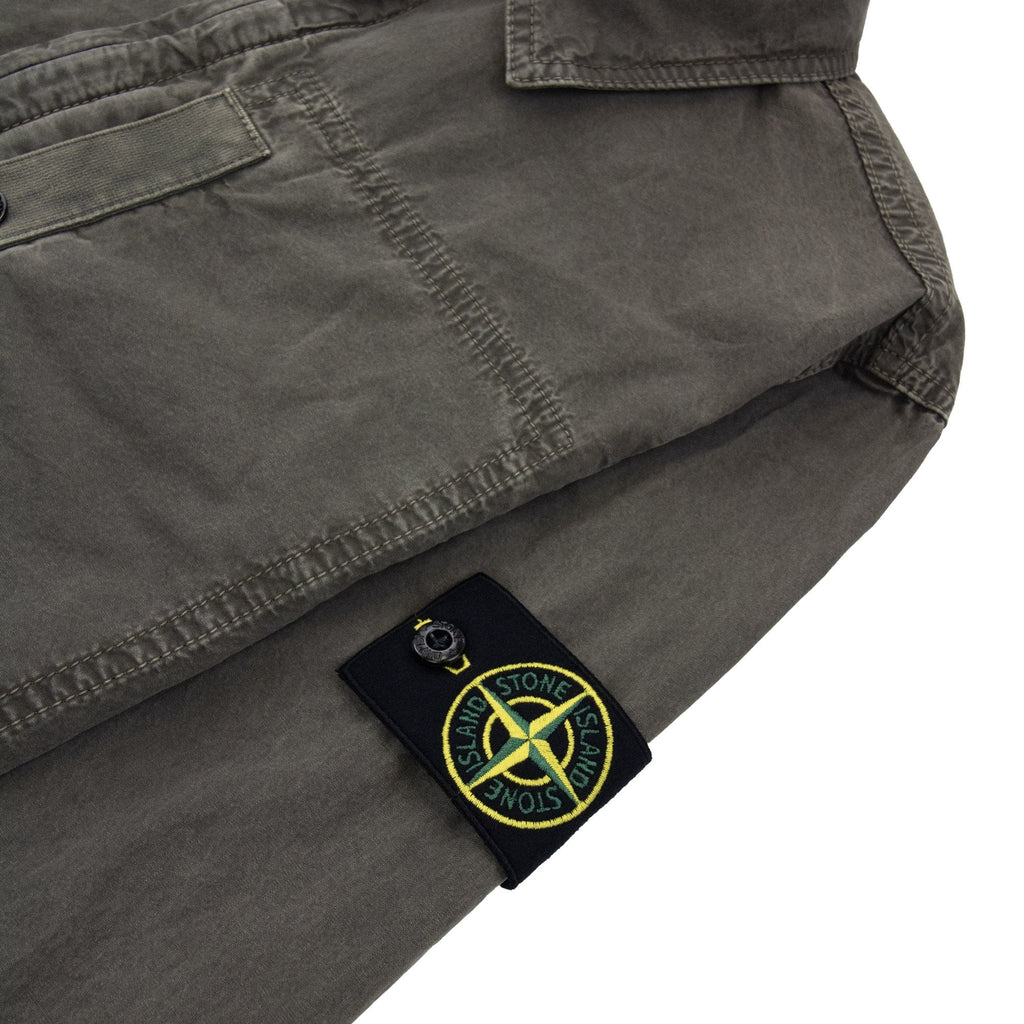 Stone Island 1200032 Brushed Cotton Canvas Old Effect Green V0154