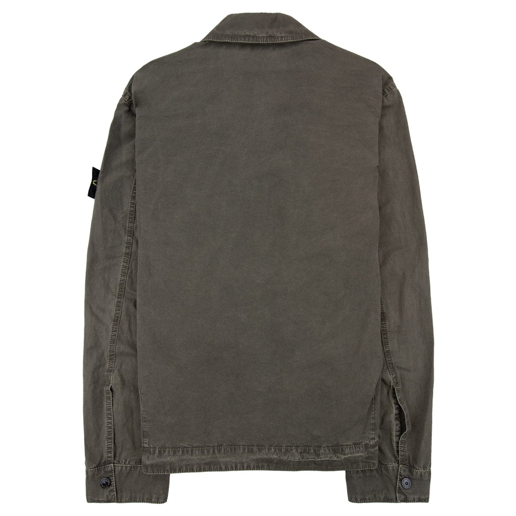 Stone Island 1200032 Brushed Cotton Canvas Old Effect Green V0154