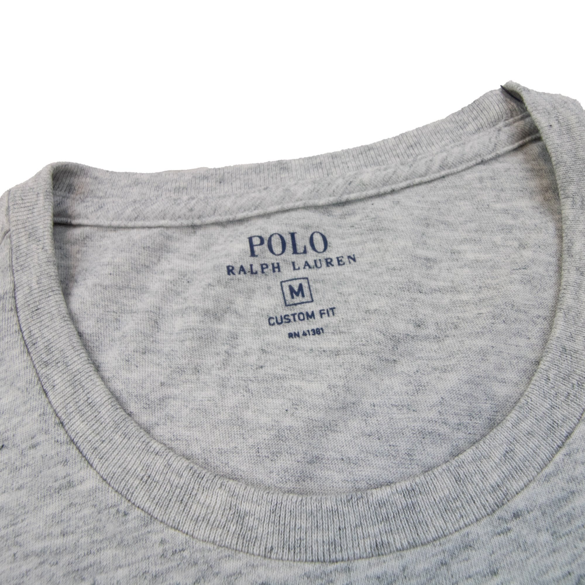 Polo Ralph Lauren Custom Fit Crew Short Sleeve Tshirt Light Grey