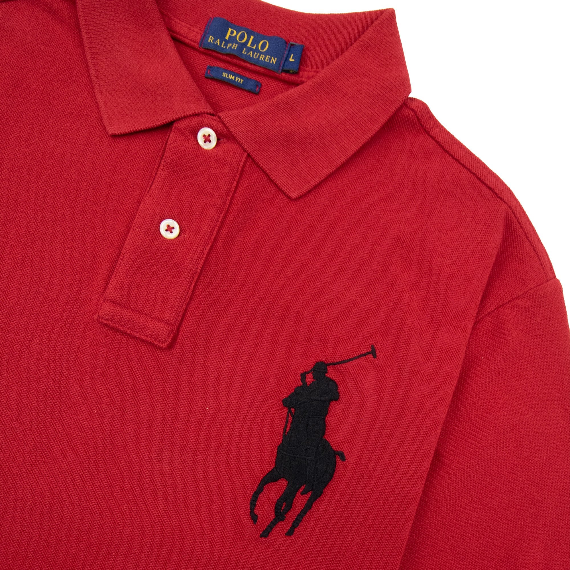 Polo Ralph Lauren Slim Fit Big Pony Short Sleeve Polo 3 On Sleeve Jewel Red