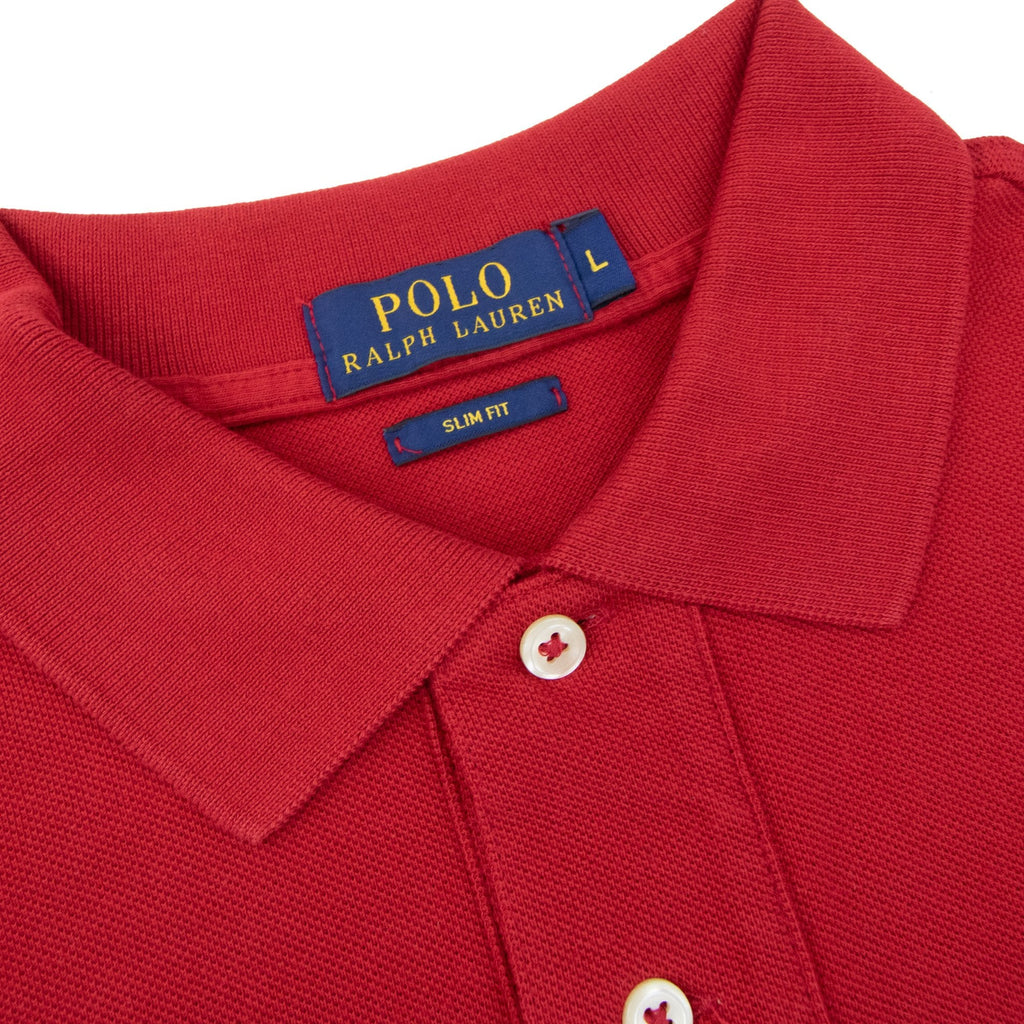 Polo Ralph Lauren Slim Fit Big Pony Short Sleeve Polo 3 On Sleeve Jewel Red