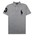 Polo Ralph Lauren Slim Fit Big Pony Short Sleeve Polo 3 On Sleeve Vintage Heather