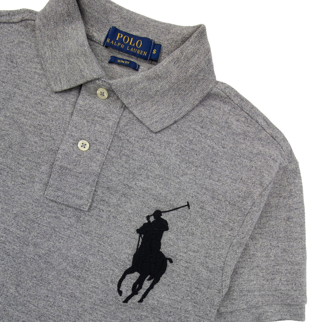 Polo Ralph Lauren Slim Fit Big Pony Short Sleeve Polo 3 On Sleeve Vintage Heather