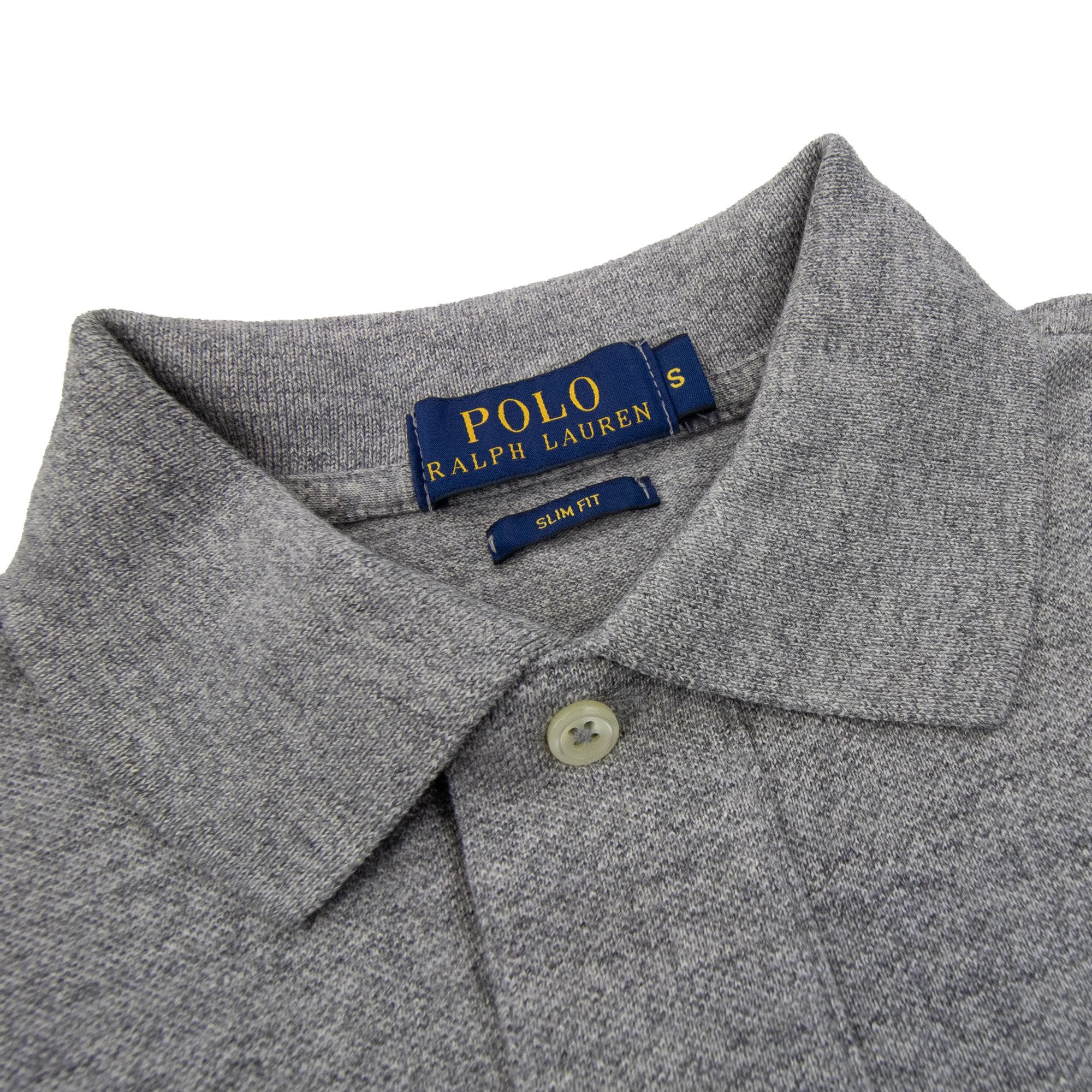 Polo Ralph Lauren Slim Fit Big Pony Short Sleeve Polo 3 On Sleeve Vintage Heather