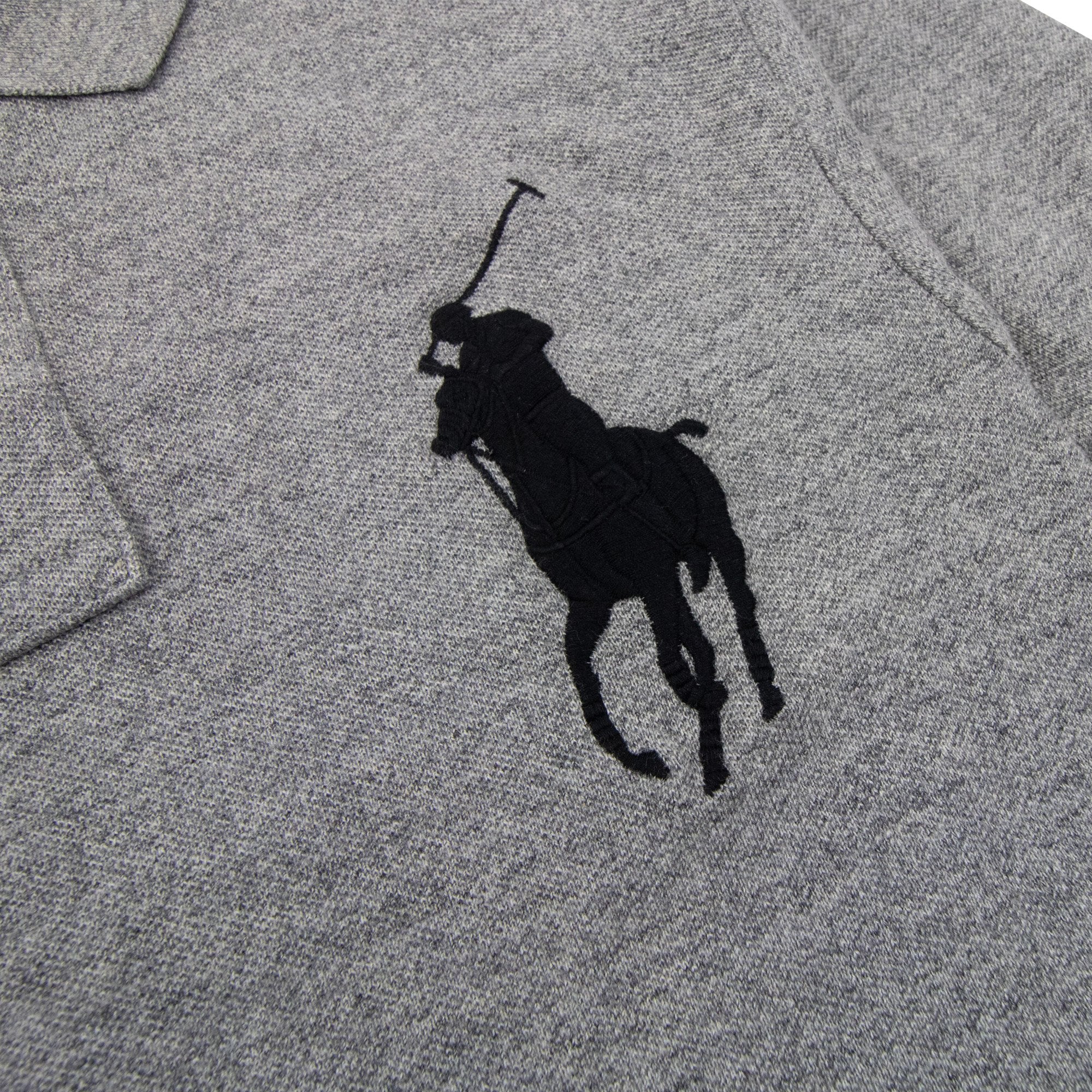 Polo Ralph Lauren Slim Fit Big Pony Short Sleeve Polo 3 On Sleeve Vintage Heather