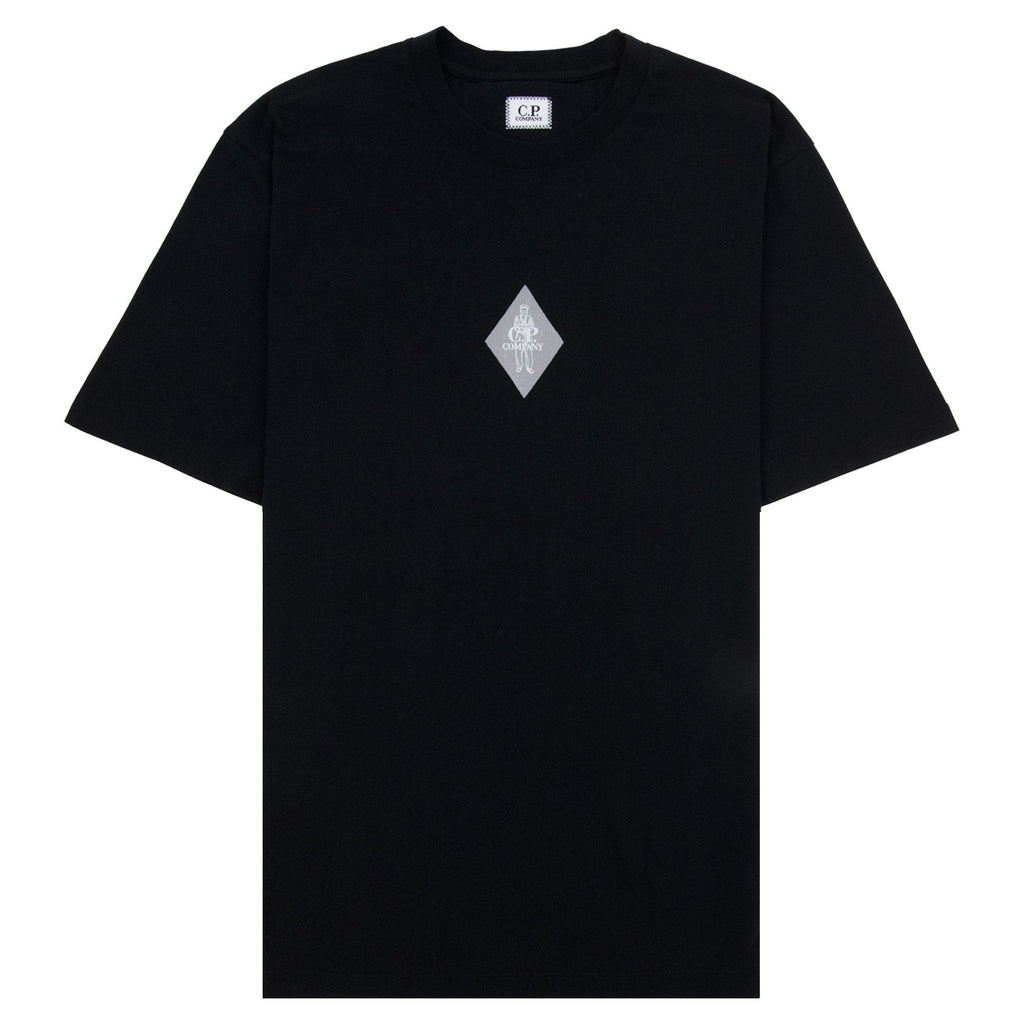 Cp Company 30/1 Jersey British Sailor Logo T-shirt Black 999