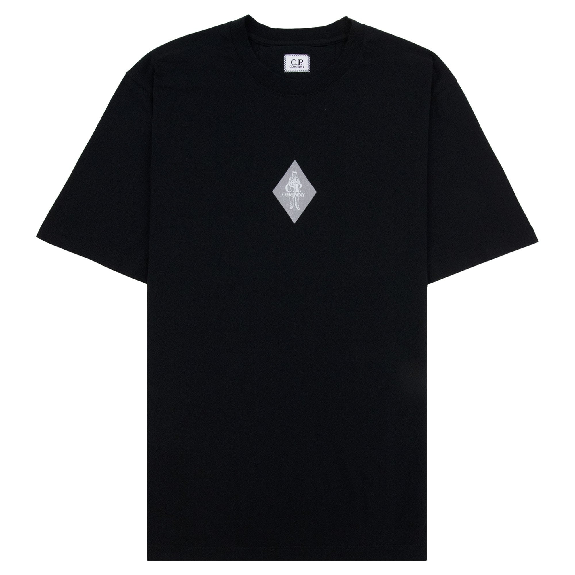 Cp Company 30/1 Jersey British Sailor Logo T-shirt Black 999