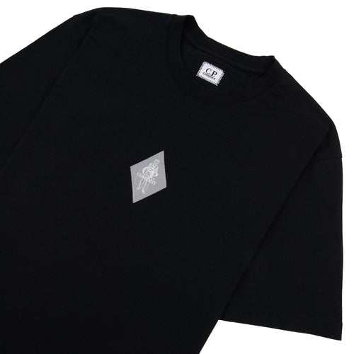Cp Company 30/1 Jersey British Sailor Logo T-shirt Black 999