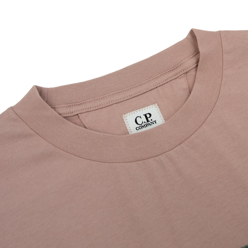 Cp Company 30/1 Jersey Back Logo T-shirt Misty Rose 520