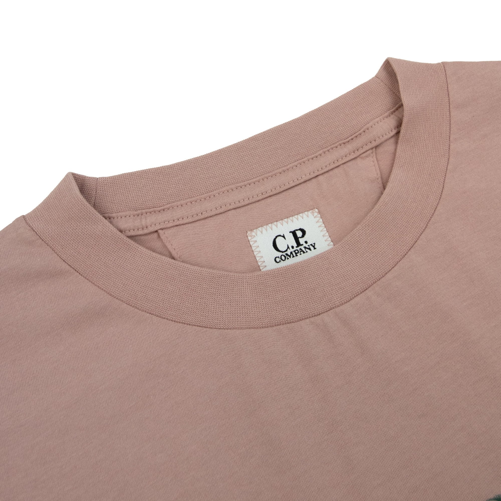 Cp Company 30/1 Jersey Back Logo T-shirt Misty Rose 520
