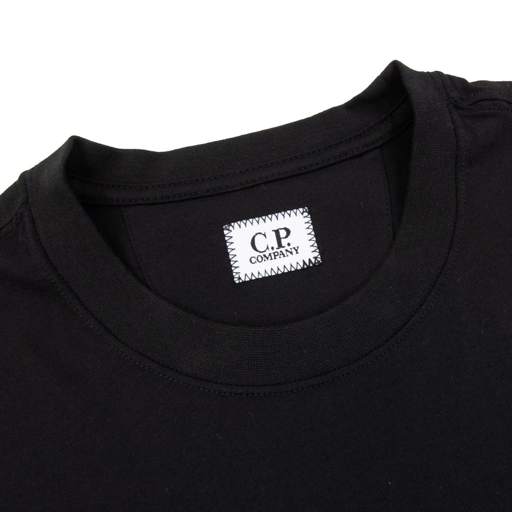 Cp Company 30/1 Jersey Vertical Logo T-shirt Black 999