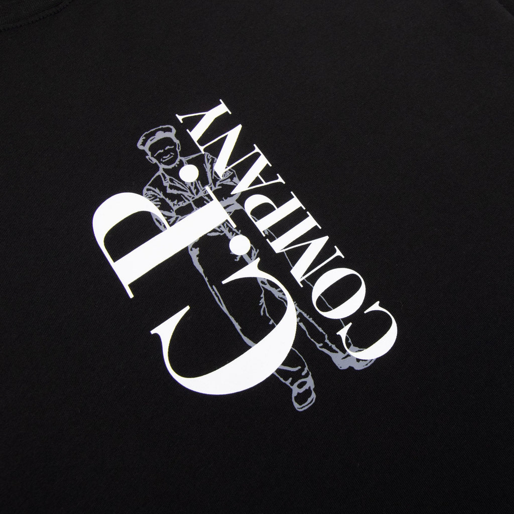 Cp Company 30/1 Jersey Vertical Logo T-shirt Black 999