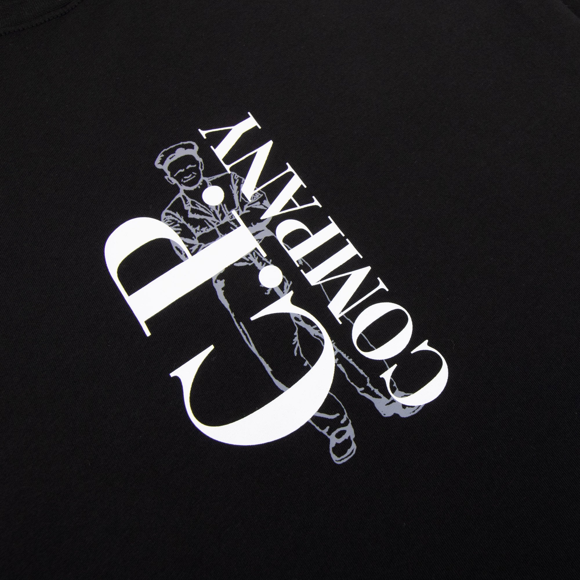 Cp Company 30/1 Jersey Vertical Logo T-shirt Black 999