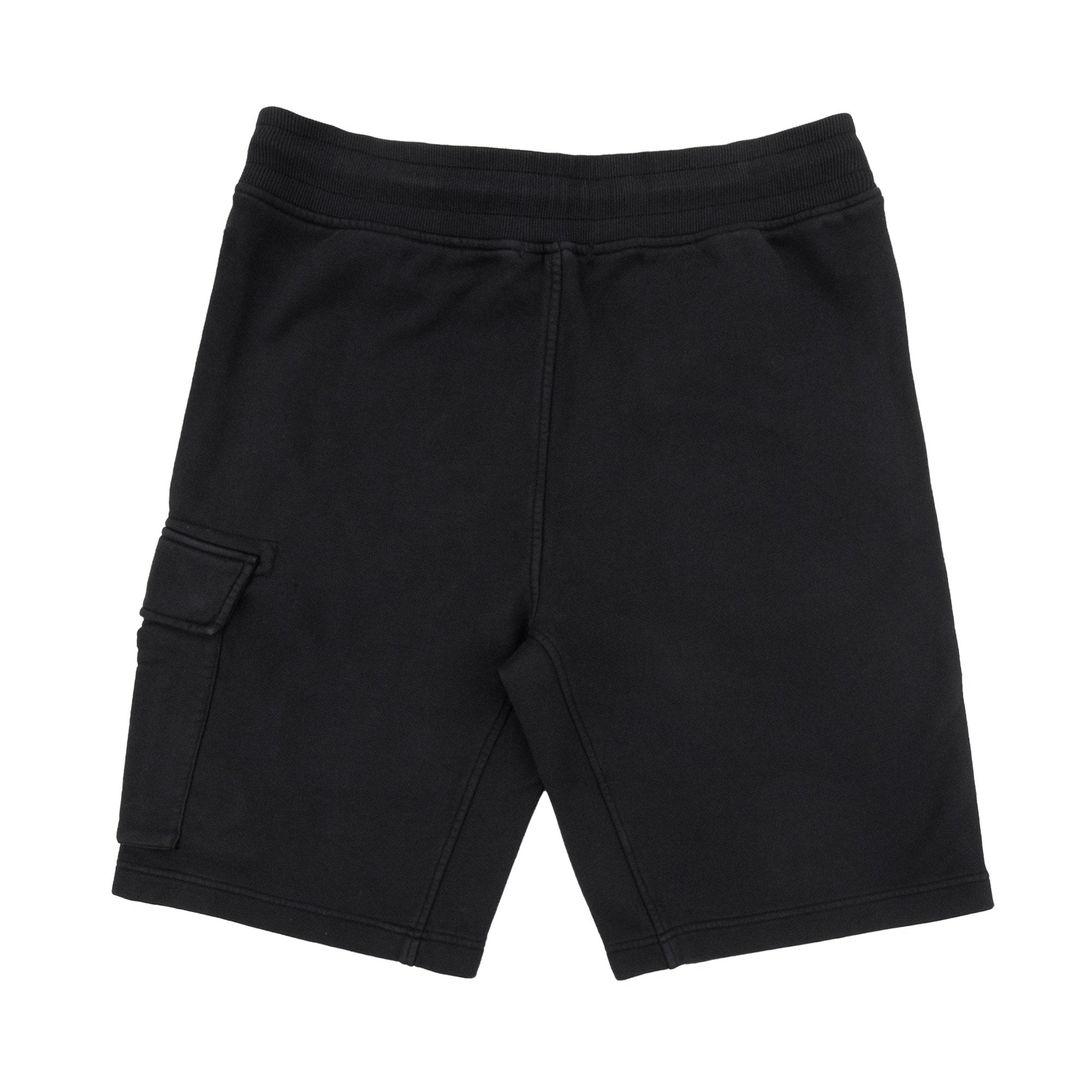 Cp Company Cotton Diagonal Fleece Cargo Shorts Black 999