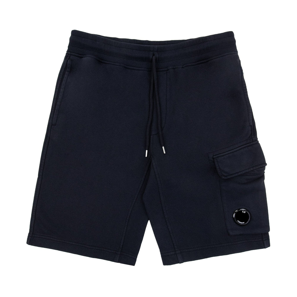 Cp Company Cotton Diagonal Fleece Cargo Shorts Navy 888