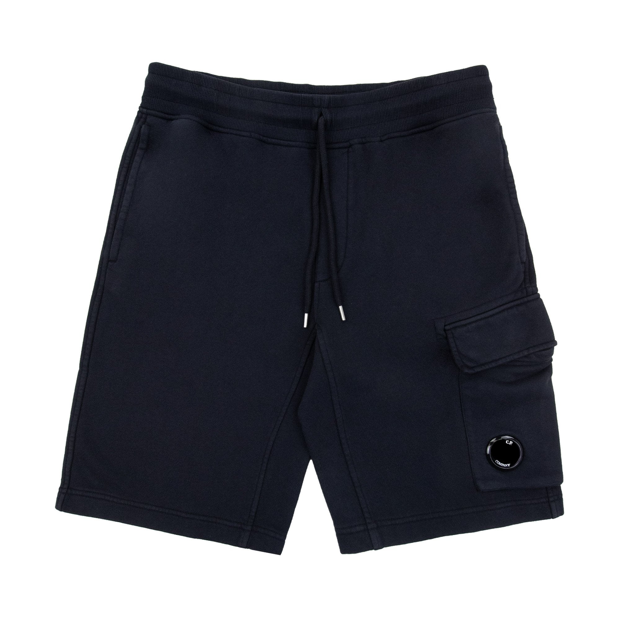 Cp Company Cotton Diagonal Fleece Cargo Shorts Navy 888