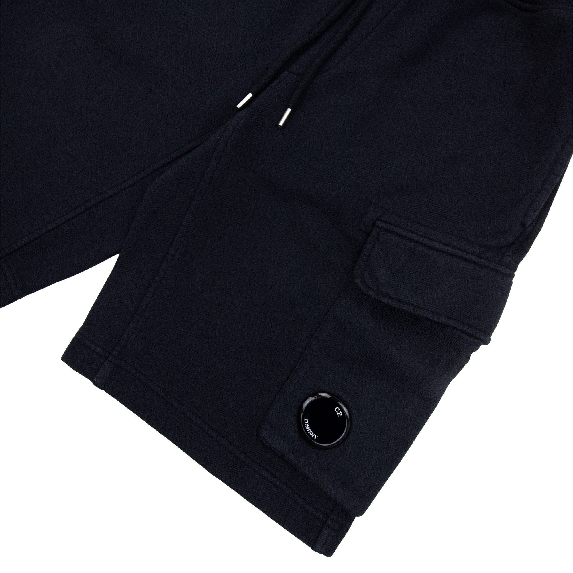 Cp Company Cotton Diagonal Fleece Cargo Shorts Navy 888