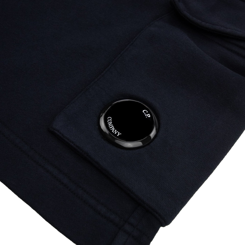 Cp Company Cotton Diagonal Fleece Cargo Shorts Navy 888