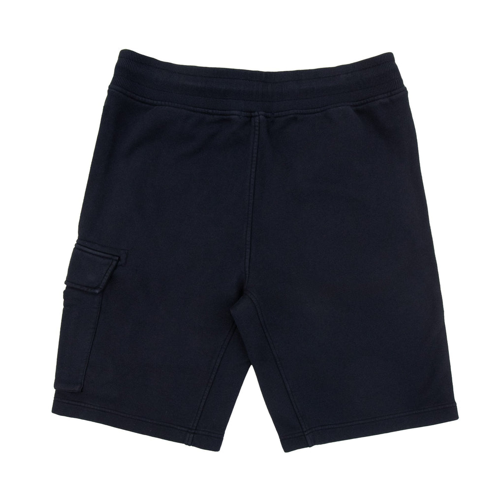 Cp Company Cotton Diagonal Fleece Cargo Shorts Navy 888