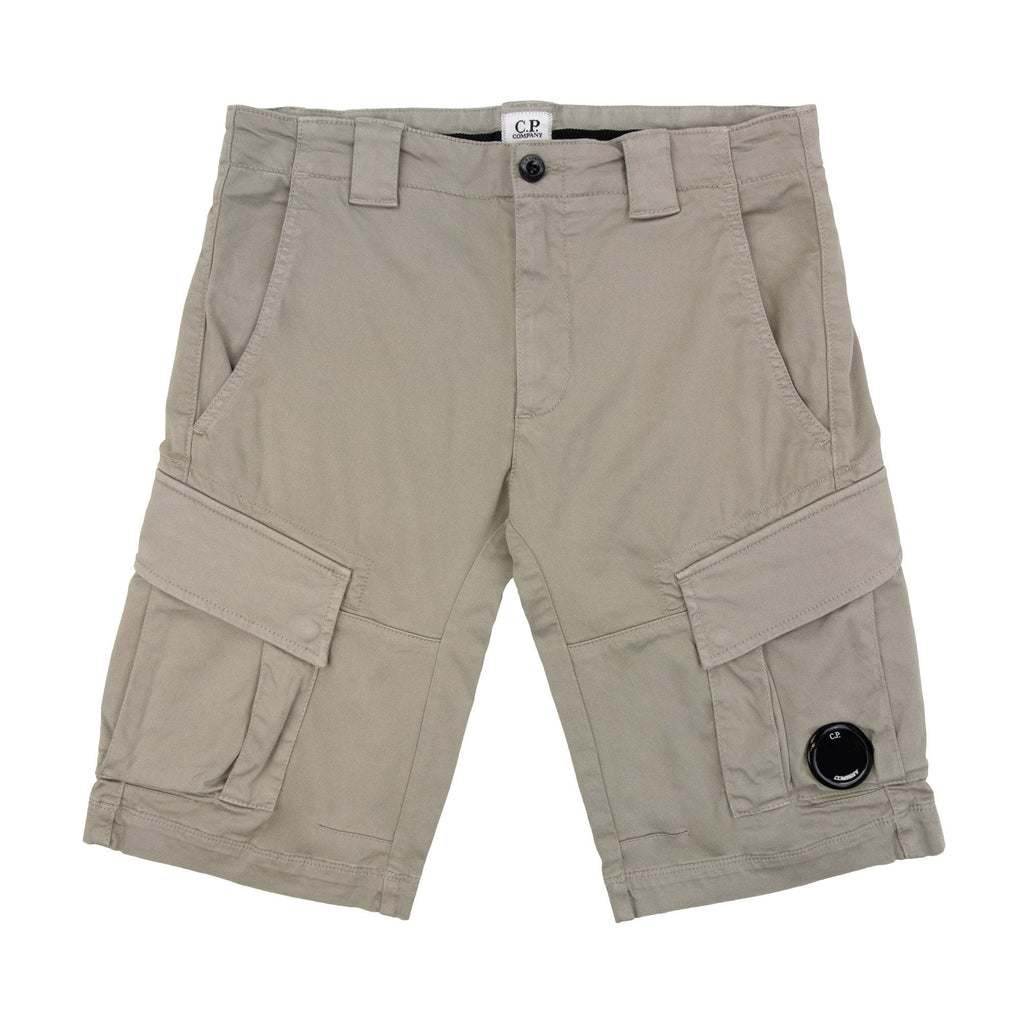 Cp Company Bermuda Cargo Stretch Gabardine Shorts Vintage Khaki 327