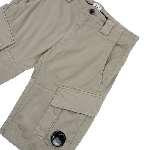 Cp Company Bermuda Cargo Stretch Gabardine Shorts Vintage Khaki 327