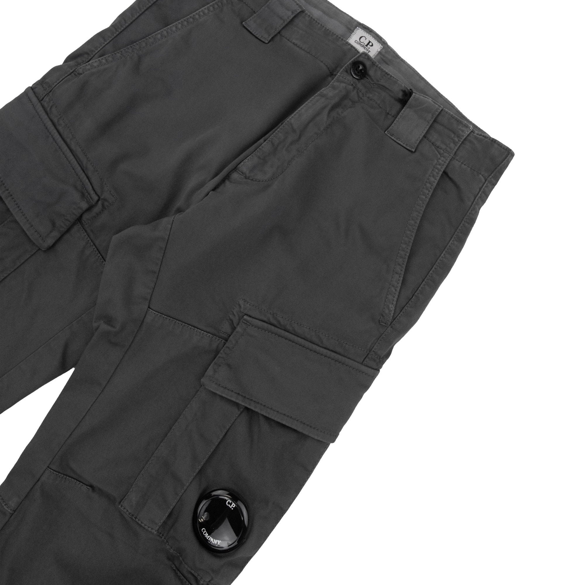 Cp Company Stretch Satin Gargo Pants Smoked Grey 935