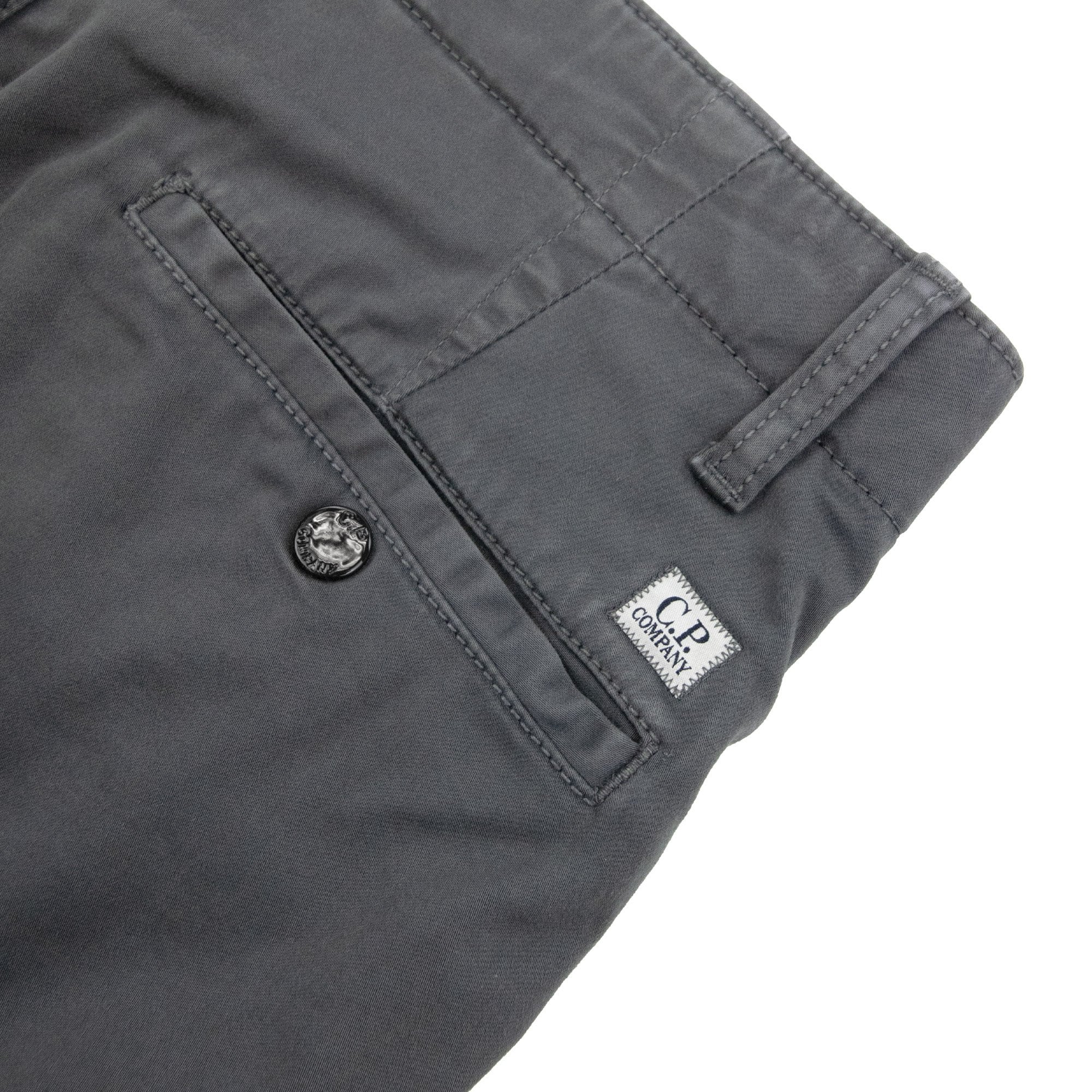 Cp Company Stretch Satin Gargo Pants Smoked Grey 935