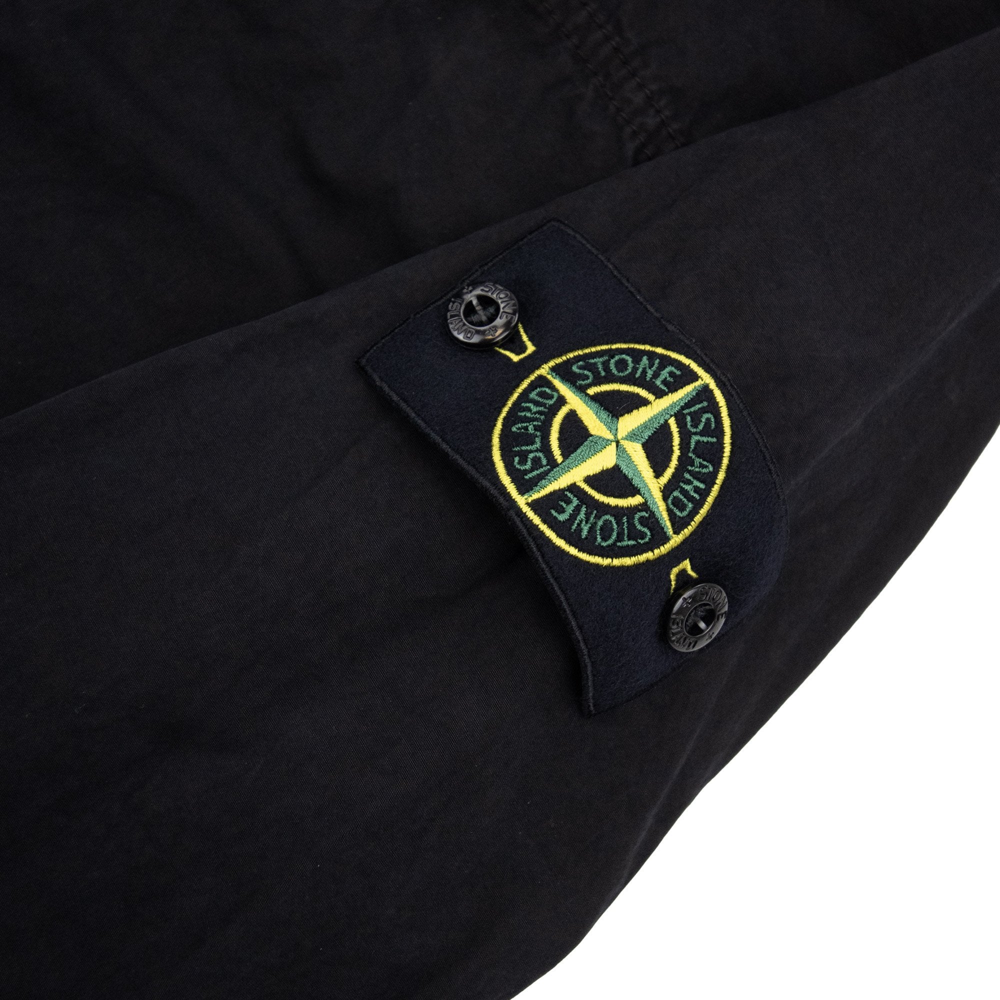 Stone Island 1200032 Brushed Cotton Canvas Old Effect Black V0129