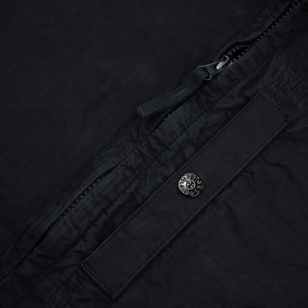 Stone Island 1200032 Brushed Cotton Canvas Old Effect Black V0129