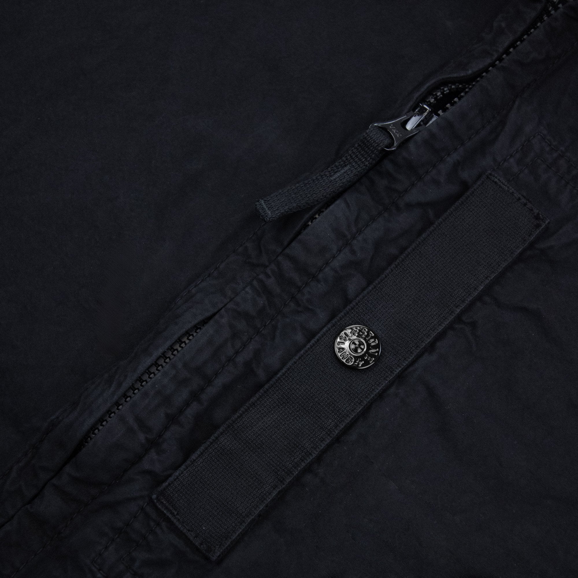 Stone Island 1200032 Brushed Cotton Canvas Old Effect Black V0129
