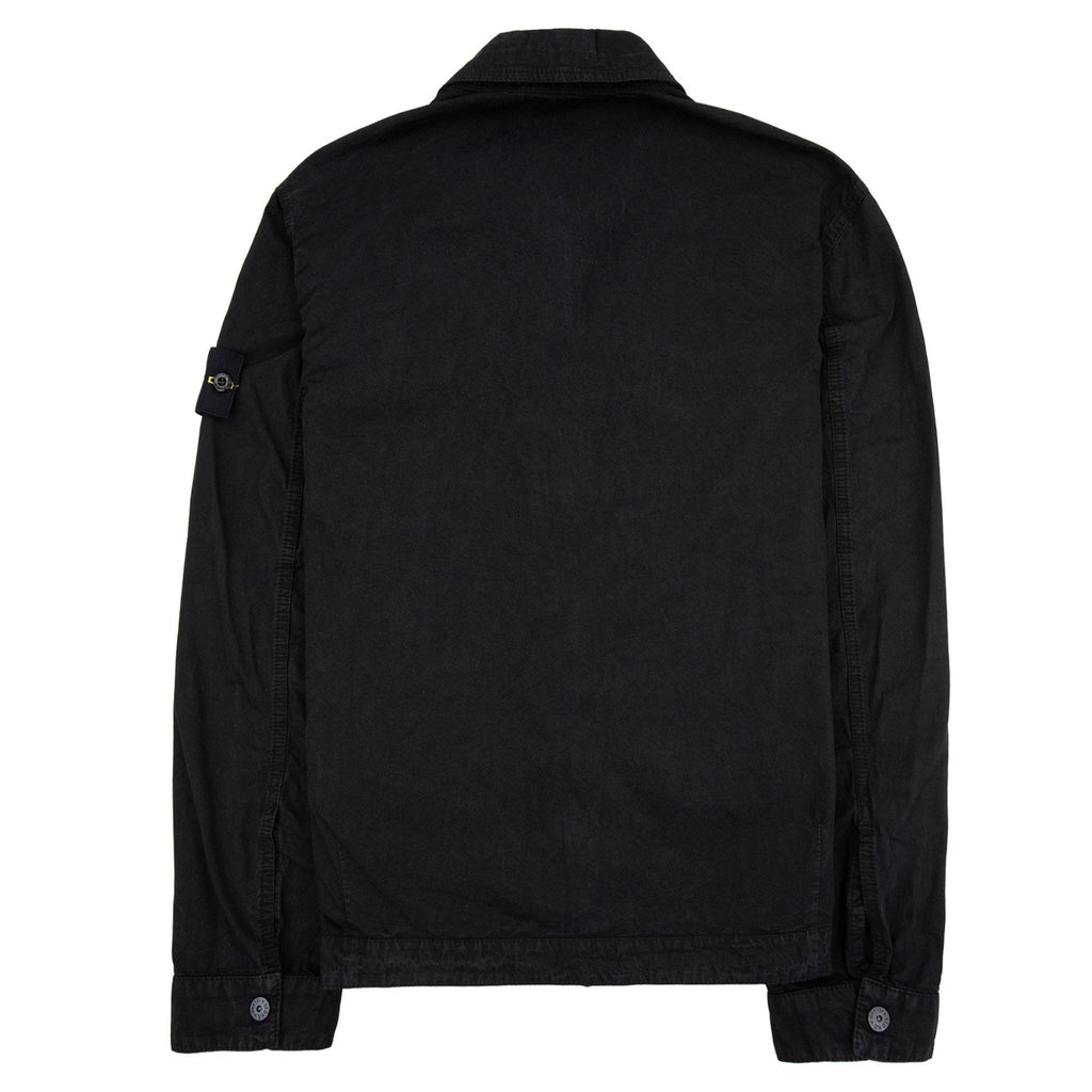 Stone Island 1200032 Brushed Cotton Canvas Old Effect Black V0129