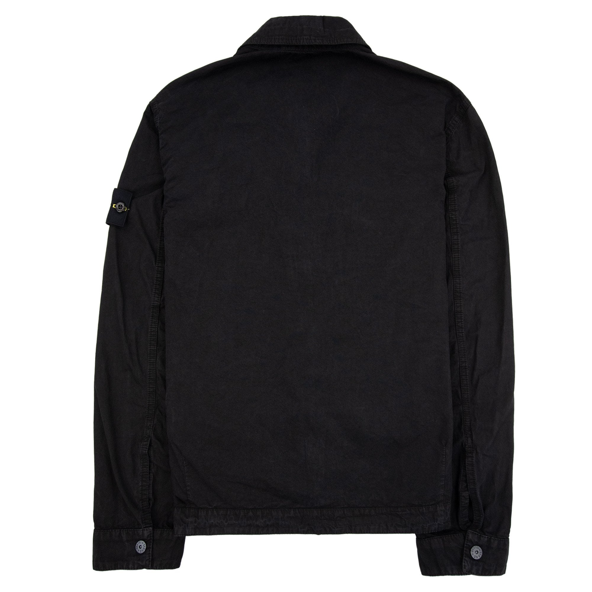 Stone Island 1200032 Brushed Cotton Canvas Old Effect Black V0129