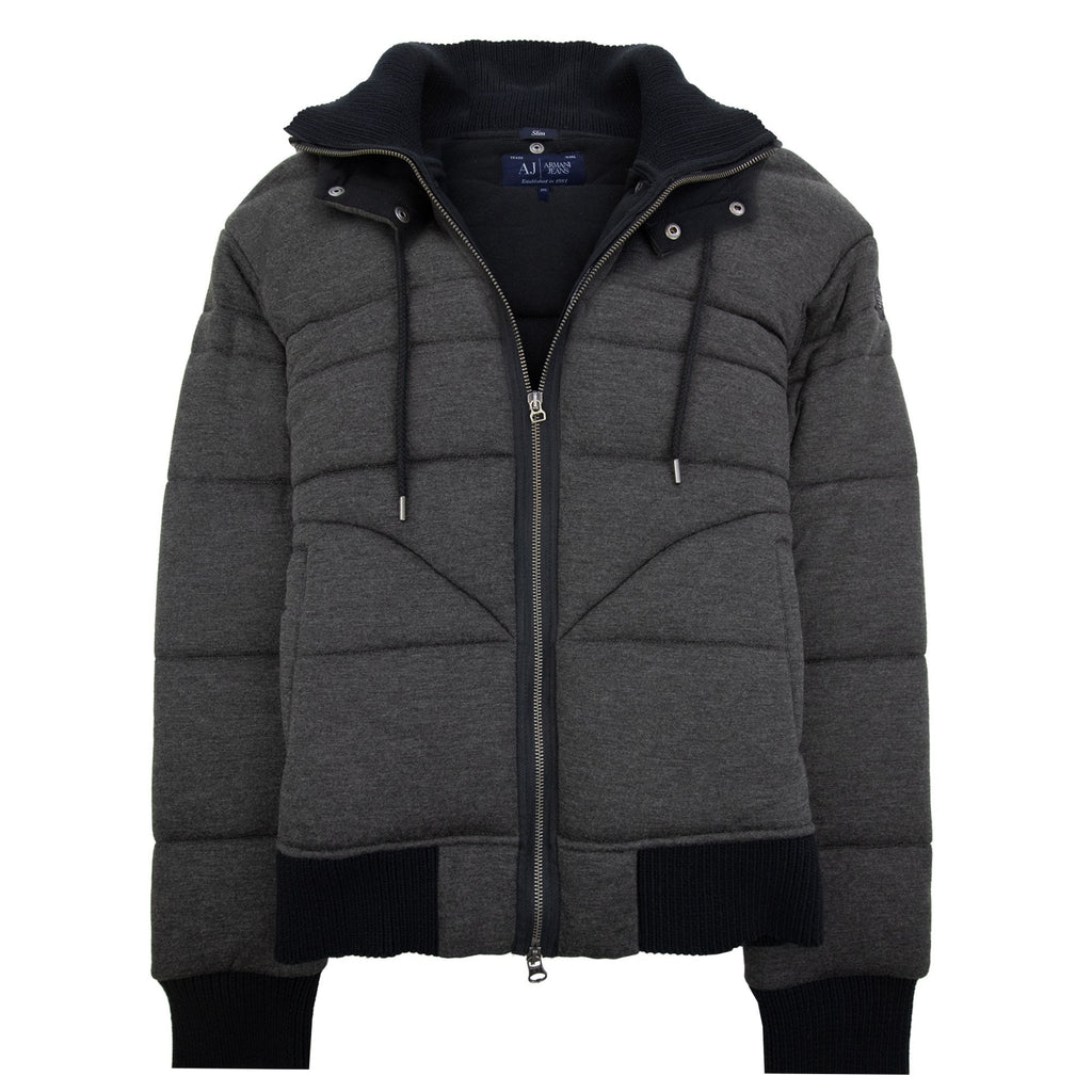 Armani Jeans High Neck Blouson Jacket Grigio Grey
