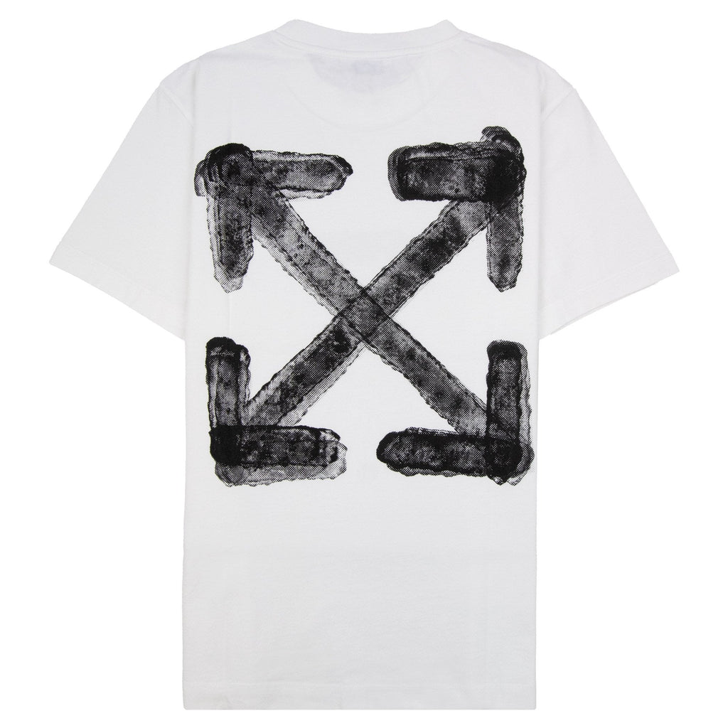 Off White Spray Arrow Slim S/s T-shirt White