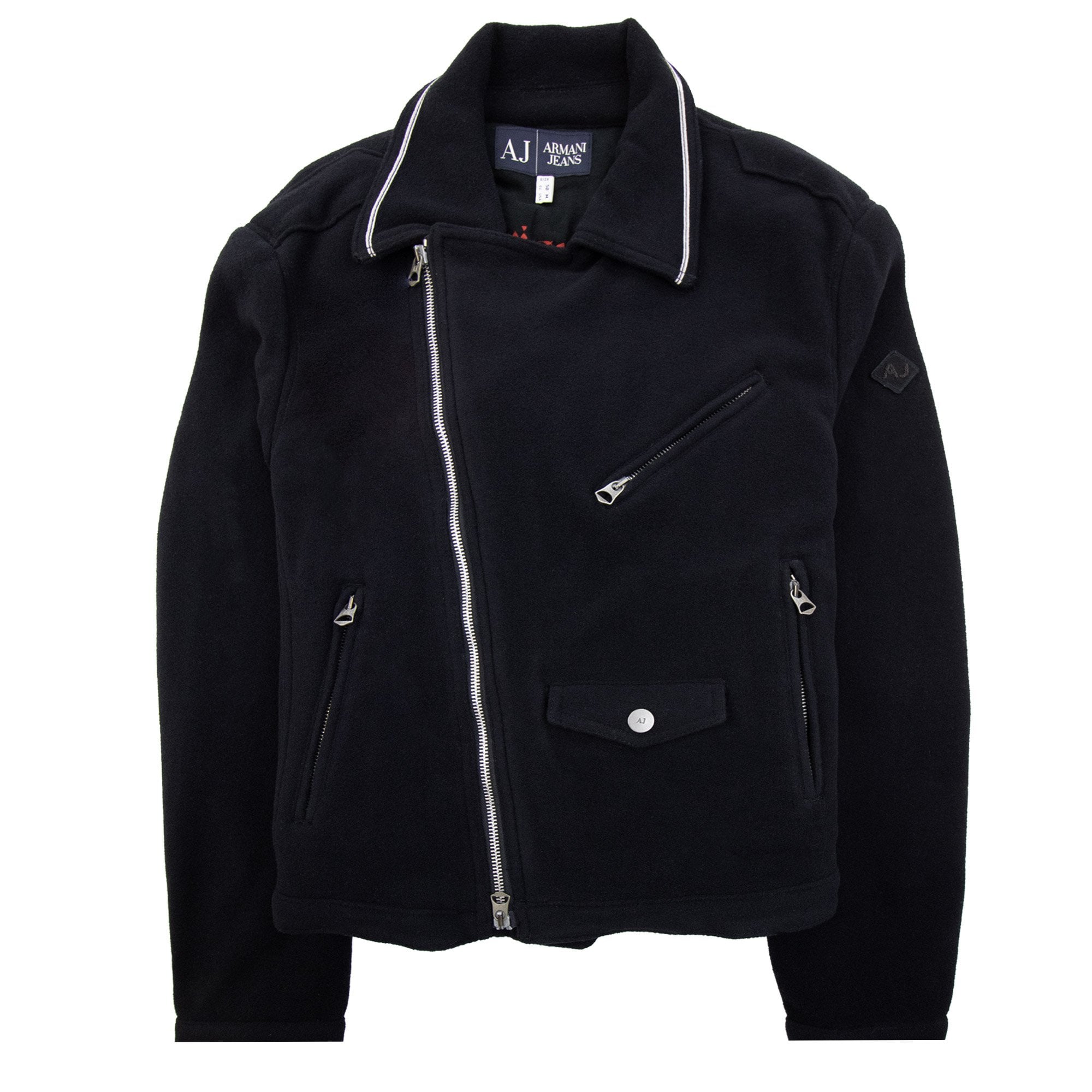 Armani Jeans Diagonal Zip Jacket Nero
