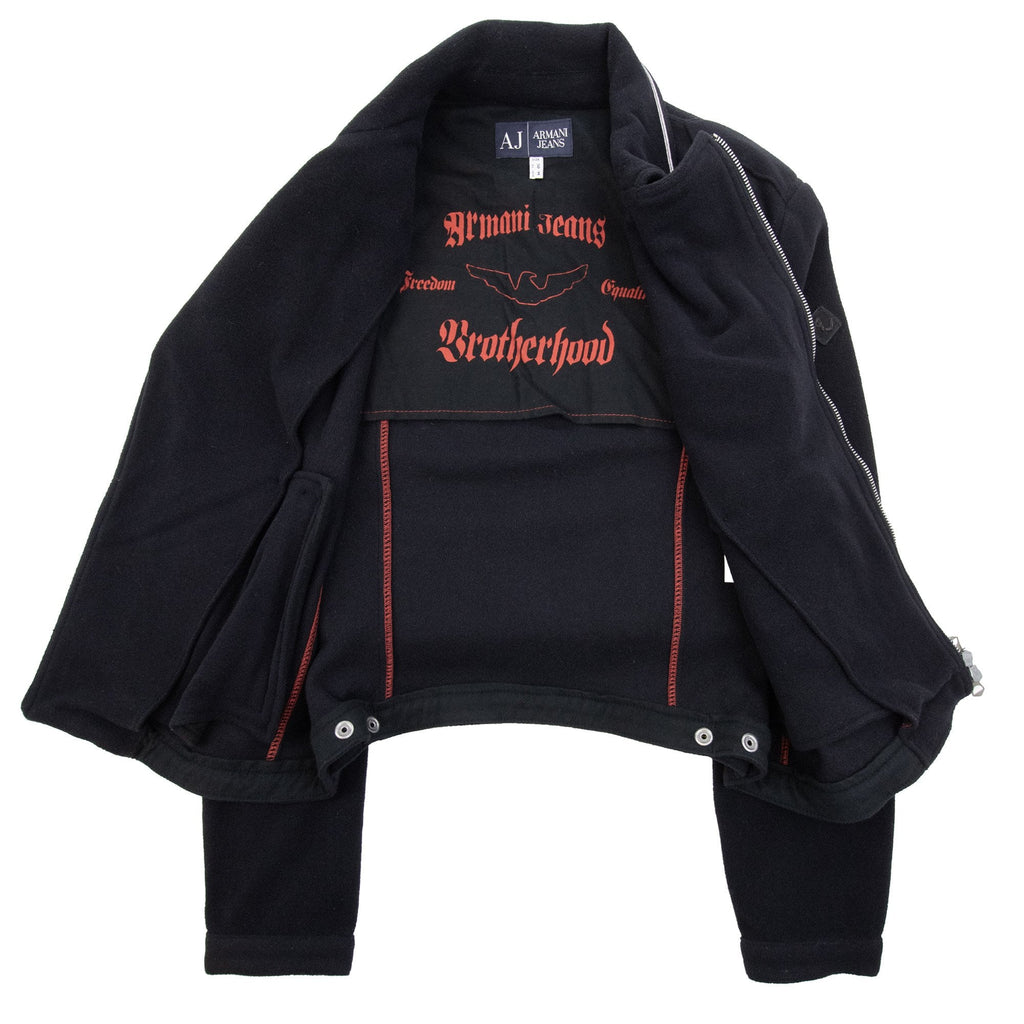 Armani Jeans Diagonal Zip Jacket Nero